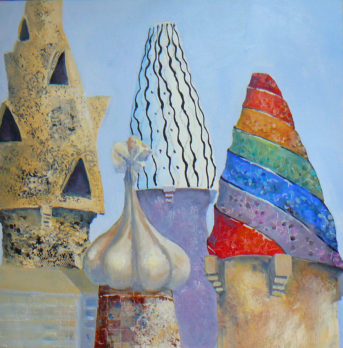 Joyce Condry Chimney Pots of Barcelona acrylic.jpg